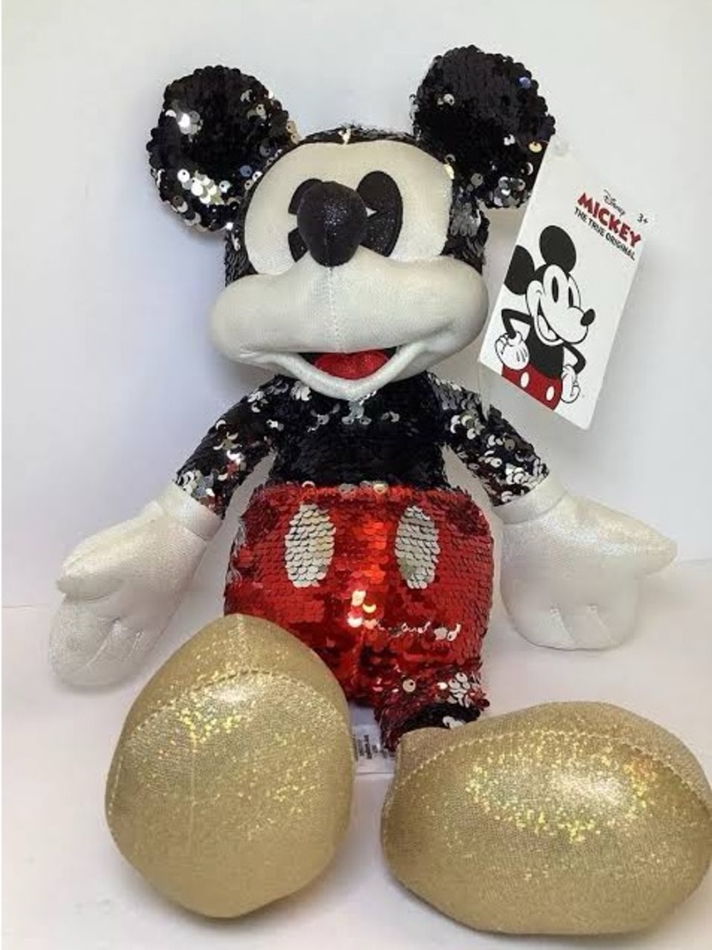 Disney Store Reversible Mickey Mouse Sequin Plush